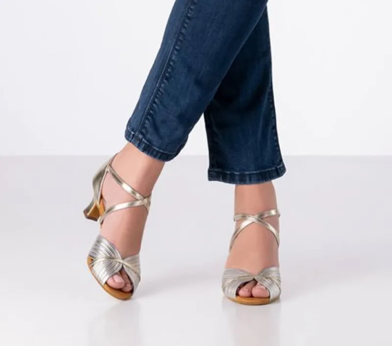 anna_kern_dansesko_slvgul_2.webp Dansebutikken Anna Kern dansesko sølv/guld med 5 cm hæl - Noel>Dame Brudesko | Salsasko Damer