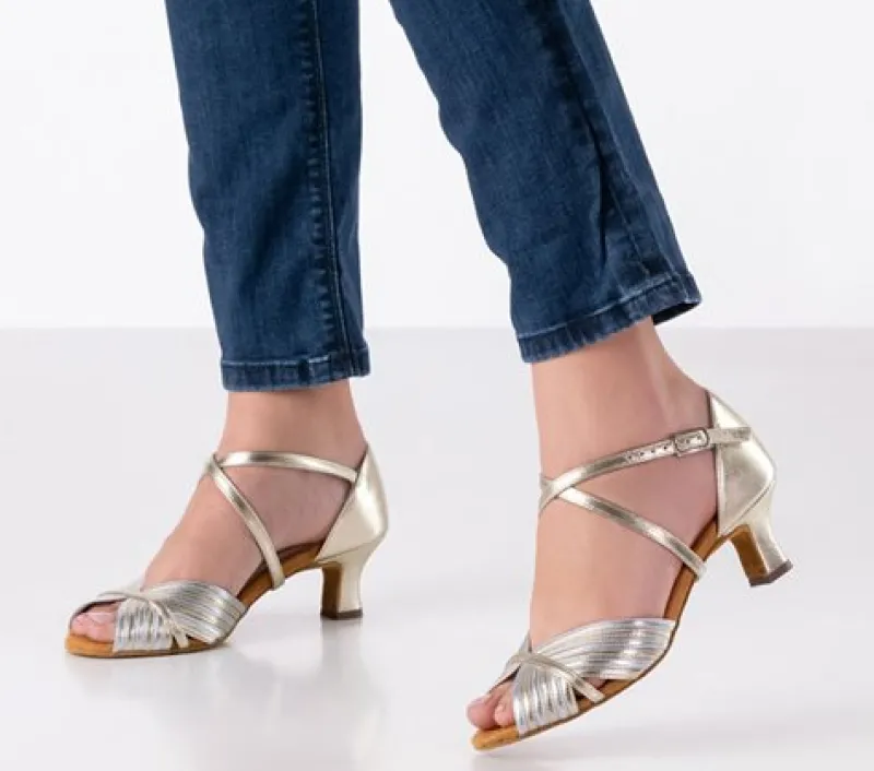 anna_kern_dansesko_slvgul_4.webp Dansebutikken Anna Kern dansesko sølv/guld med 5 cm hæl - Noel>Dame Brudesko | Salsasko Damer