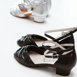 Dansebutikken Anna Kern sølv dansesko 3,5 cm hæl>Dame Brudesko | Salsasko Damer