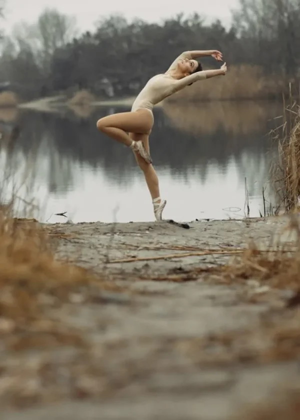 Dansebutikken Balletplakat med balletdanser ved smuk sø> Andet Til Ballet