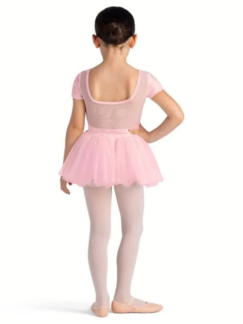 bloch_rosa_tutu_med_korte_2.webp Dansebutikken Bloch rosa tutu med korte ærmer og velour>Børn Balletkjole Piger