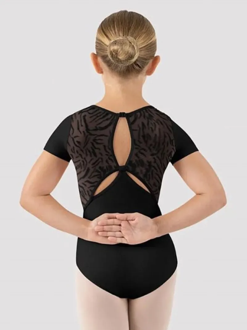 bloch_sort_dragt_med_flot_0.webp Dansebutikken Bloch sort dragt med flotte udskæringer og mesh>Børn Dragter Piger | Balletdragter Børn