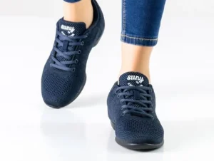 Dansebutikken Blåsorte sneaker åndbar strik til damer - Suny>Dame Salsasko Damer | Swingsko Damer