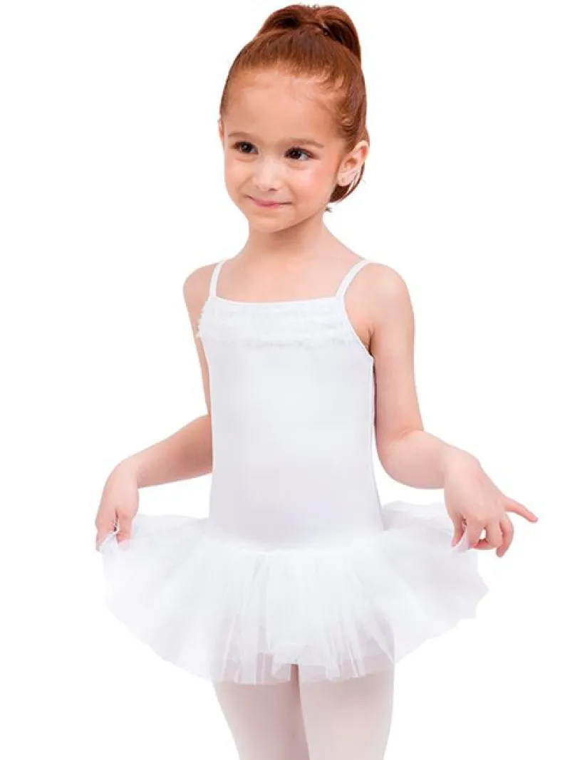 capezio_hvid_tutudragt_me_0.webp Dansebutikken Capezio hvid tutudragt med flæser til piger>Børn Balletkjole Piger