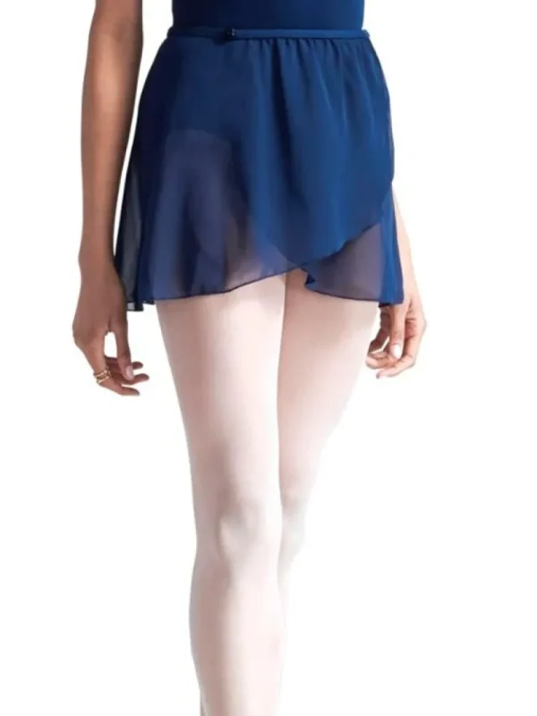 Dansebutikken Capezio navy chiffon wrap skirt>Dame Underdele Damer | Ballet Underdele Damer