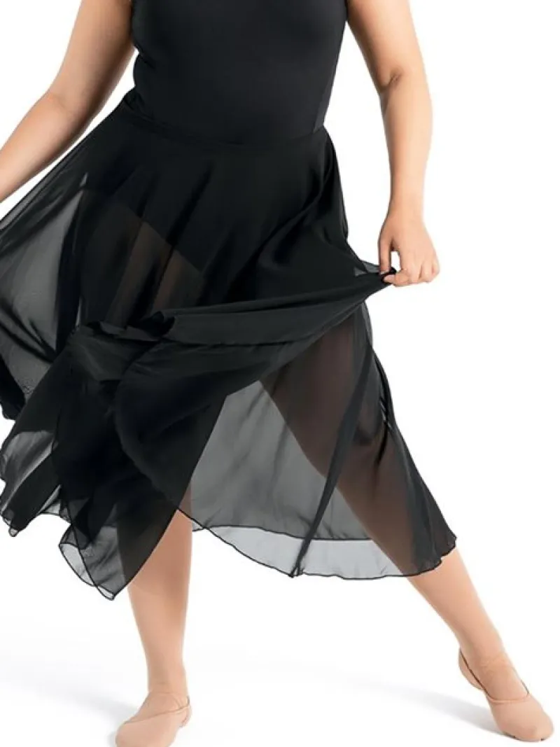 capezio_sort_lang_chiffon_0.webp Dansebutikken Capezio sort lang chiffon balletskørt til damer>Dame Ballet Underdele Damer