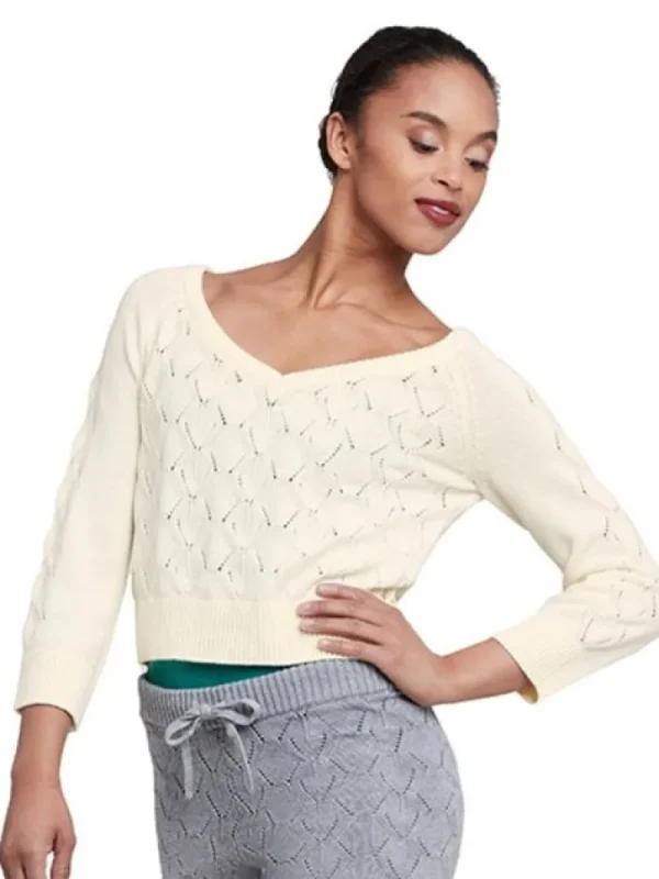 Dansebutikken Cropped strik fra Bloch - creme>Dame Dragter Damer