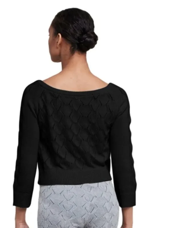 Dansebutikken Cropped strik fra Bloch - sort>Dame Dragter Damer