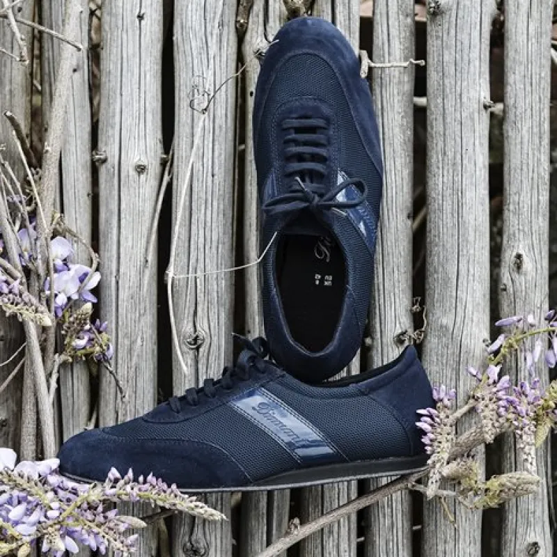 diamant_mrkebl_dansesneak_1.webp Dansebutikken Diamant mørkeblå dansesneaker vario spin sål til herrer> Tangosko Herrer | Salsasko Herrer