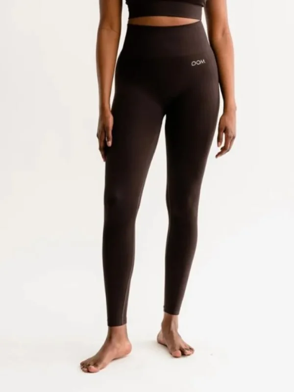 Dansebutikken Drop of mindfulness mørkbrune seamless leggings> Pilates Bukser/leggings | Yogabukser