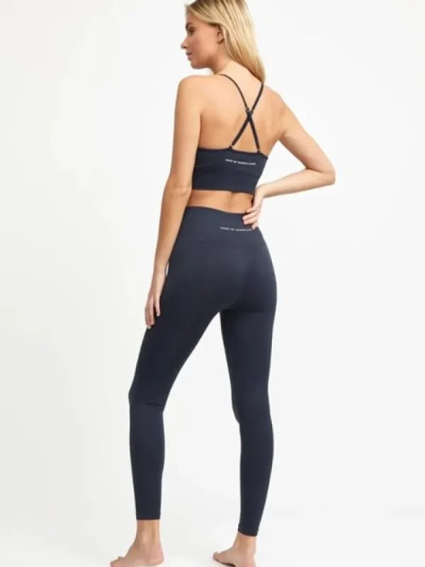 Dansebutikken Drop of mindfulness mørkeblå seamless leggings> Pilates Bukser/leggings | Yogabukser