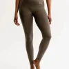 Dansebutikken Drop of mindfulness olivengrønne seamless leggings> Pilates Bukser/leggings | Yogabukser