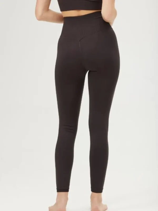 Dansebutikken Drop of mindfulness seamless leggings i brun> Pilates Bukser/leggings | Yogabukser