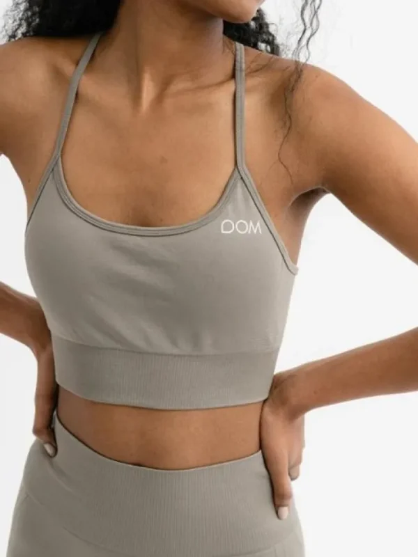 Dansebutikken Drop of mindfulness seamless sports top salvie grøn>Dame Yogatoppe | Overdele Damer