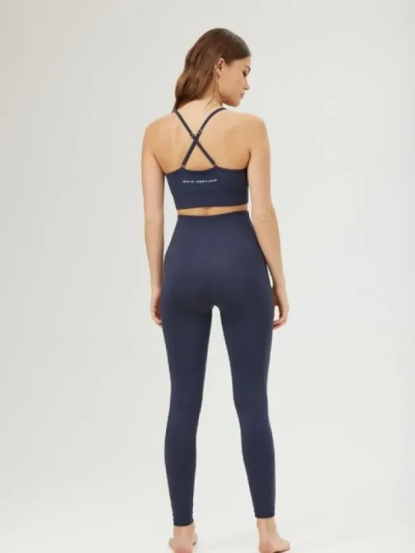 Dansebutikken Drop of mindfulness seamless leggings i mørkeblå> Pilates Bukser/leggings | Yogabukser