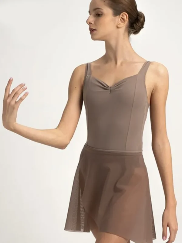 Dansebutikken Grishko dragt i coffee med rynk og prinsesse sømme>Dame Balletdragter Damer