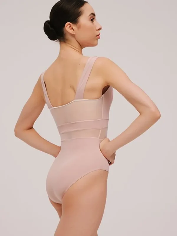 Dansebutikken Grishko tank dragt i tea rosa med mesh udskæringer>Dame Balletdragter Damer