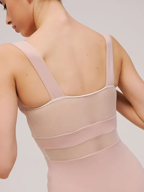 Dansebutikken Grishko tank dragt i tea rosa med mesh udskæringer>Dame Balletdragter Damer