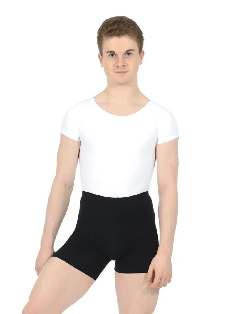 hvid_body_med_kort_rme_ti_0-1.webp Dansebutikken Hvid body med kort ærme til ballet teen/herre>Børn Ballettøj Drenge