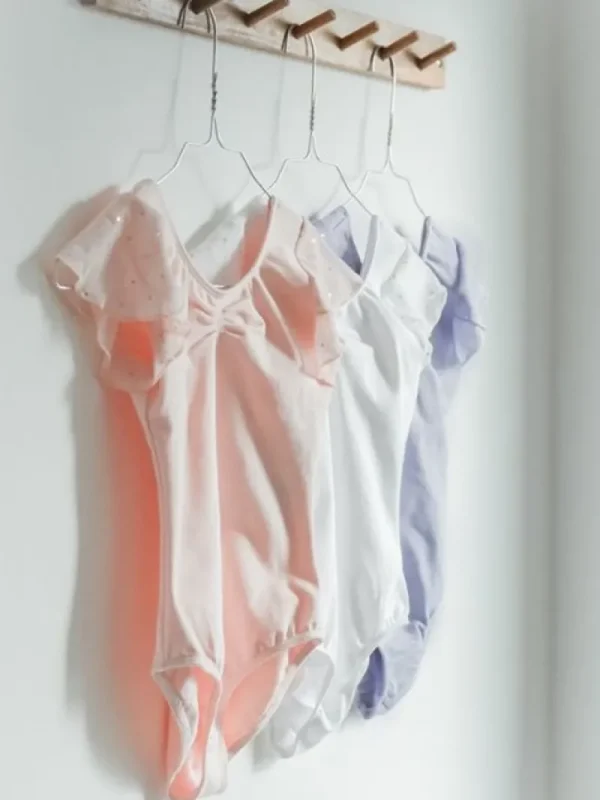 Dansebutikken Lyselilla dragt med chiffon ærme med palietter Bloch>Børn Balletdragter Børn