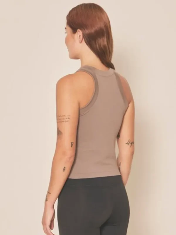 Dansebutikken Moonchild brun tank top>Dame Pilates Overdele | Yogatoppe