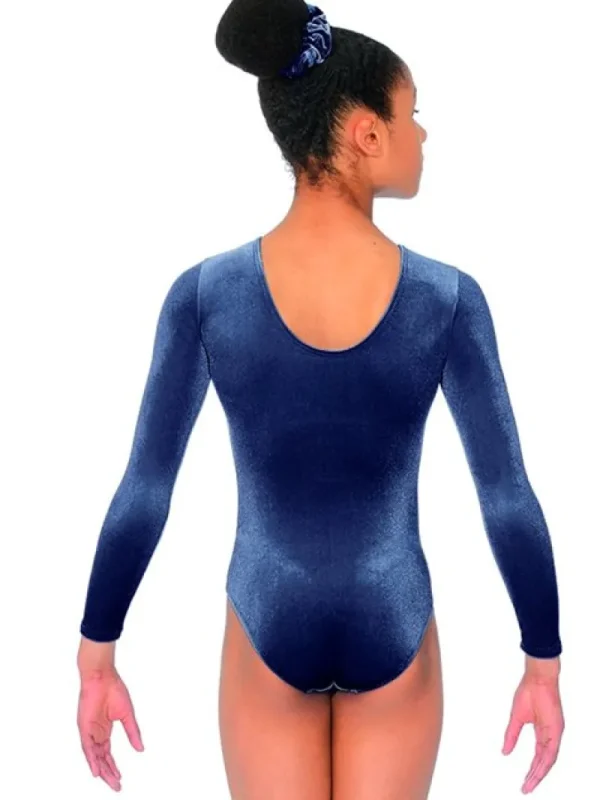 Dansebutikken Navy velour gymnastikdragt piger The zone> Dragter Piger