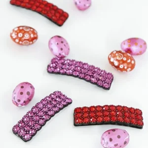 Dansebutikken Pink clic-clac hårspænde med rhinsten> Gymnastik Hårtilbehør | Hår Accessories