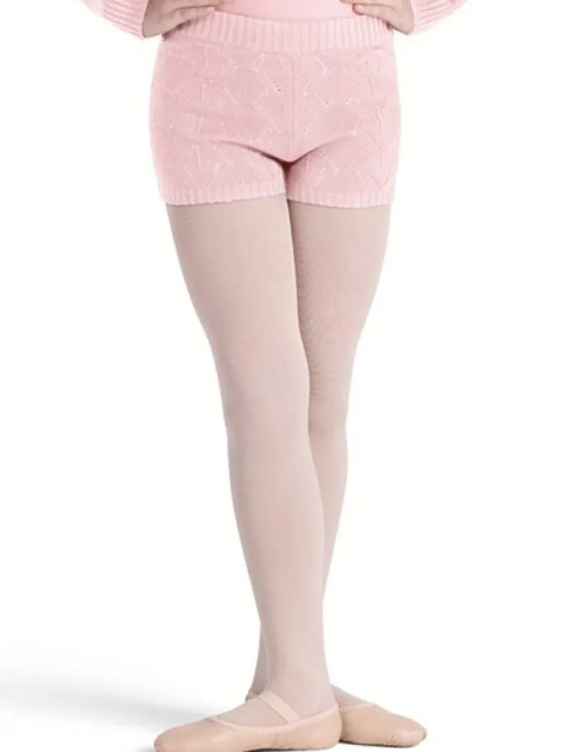 rosa_bomulds_strik_shorts_0.webp Dansebutikken Rosa bomulds strik shorts til piger Bloch>Børn Ballet Underdele Børn