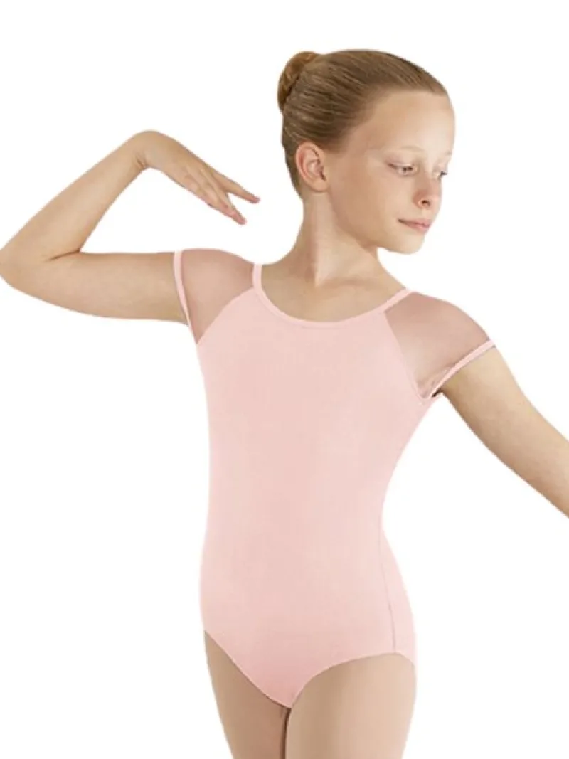 rosa_dragt_til_piger_mlil_0.webp Dansebutikken Rosa dragt til piger m.lille chiffon ærme Bloch>Børn Balletdragter Børn