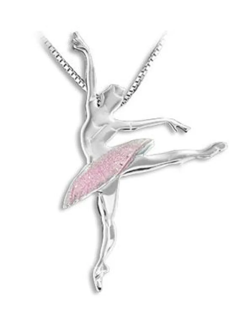 slv_halskde_balletdanser__0.webp Dansebutikken Sølv halskæde balletdanser rosa tutu sugar plum fairy>Børn Andet Til Ballet | Balletting Børn