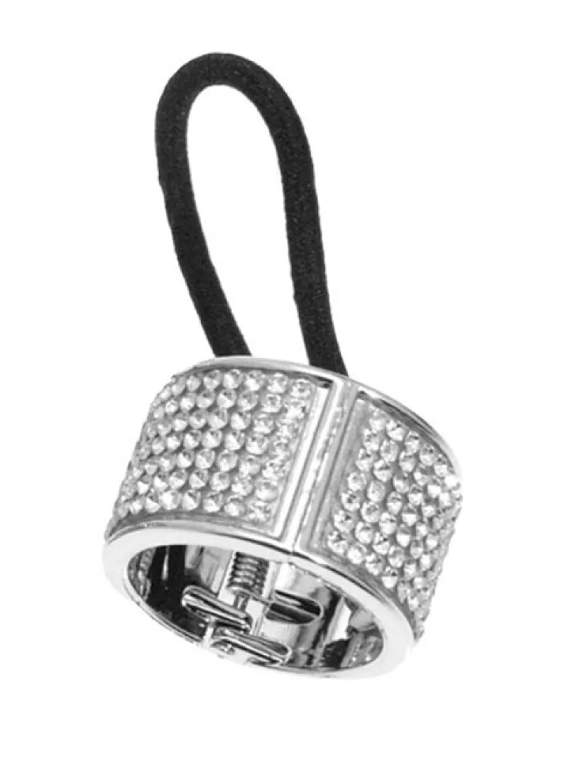 slv_rhinsten_hrtrn_med_el_1.webp Dansebutikken Sølv rhinsten hårtårn med elastik> Rhinsten/smykker | Hår Accessories