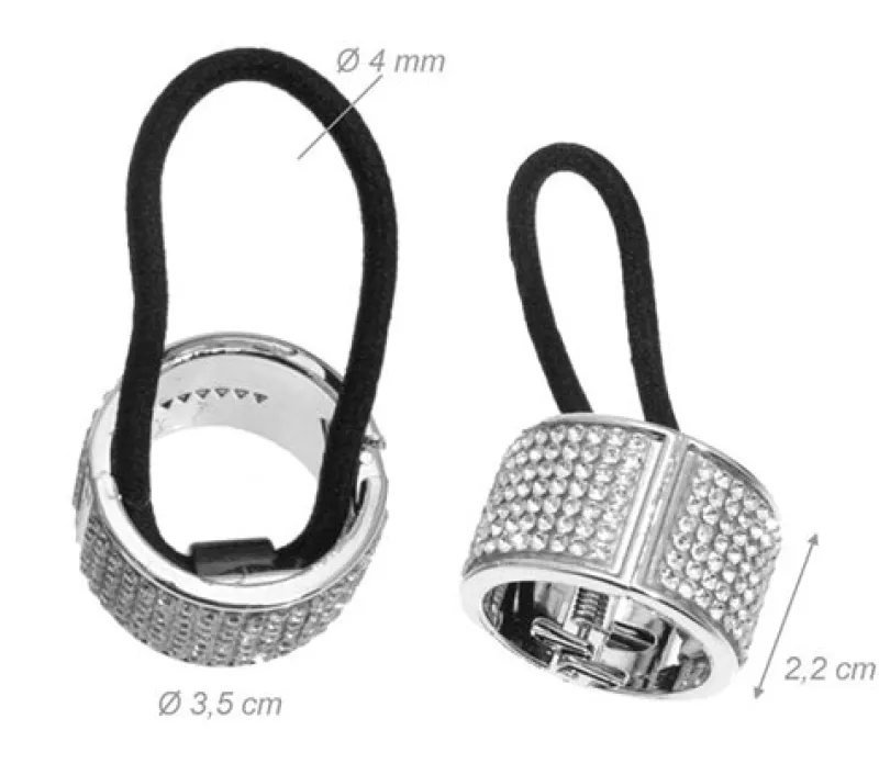 slv_rhinsten_hrtrn_med_el_3.webp Dansebutikken Sølv rhinsten hårtårn med elastik> Rhinsten/smykker | Hår Accessories