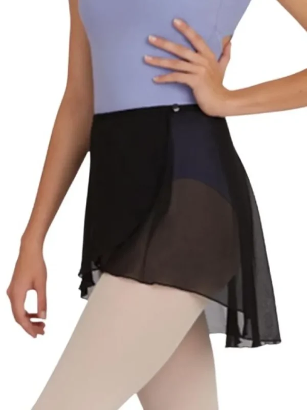 Dansebutikken Sort chiffon skirt børn Capezio>Børn Gymnastikkjole Piger | Ballet Underdele Børn