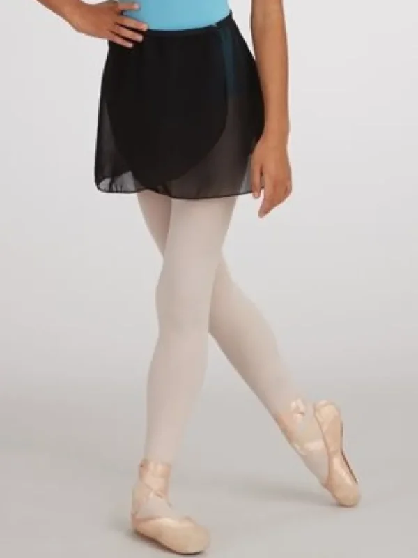 Dansebutikken Sort chiffon skirt børn Capezio>Børn Gymnastikkjole Piger | Ballet Underdele Børn