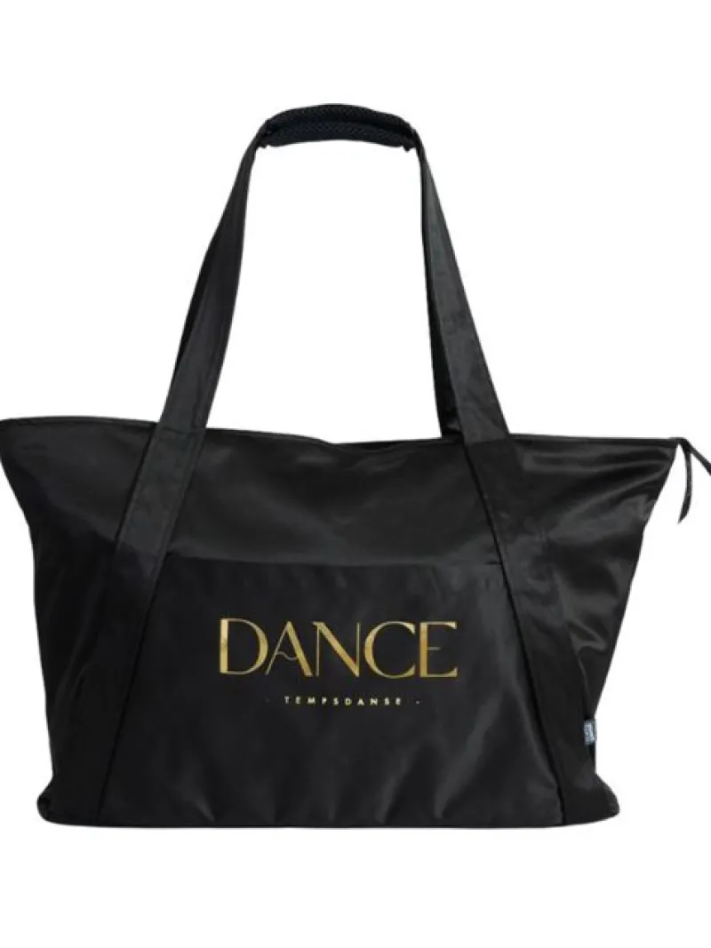 sort_dance_taske_med_guld_0.webp Dansebutikken Sort DANCE taske med guld print TempsDanse> Andet Til Ballet | Dansetasker