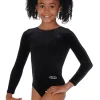 Dansebutikken Sort velour basic gymnastikdragt piger The zone> Dragter Piger