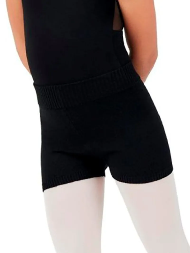 sorte_blde_strik_shorts_t_1.webp Dansebutikken Sorte bløde strik shorts til piger Capezio>Børn Ballet Underdele Børn