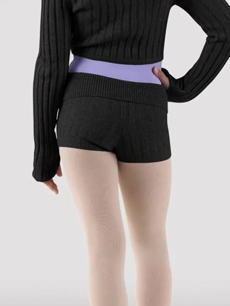 sorte_strik_shorts_med_gl_1.webp Dansebutikken Sorte strik shorts med glimmer tråd Bloch>Børn Ballet Underdele Børn