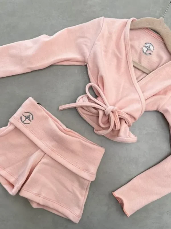 Dansebutikken Wearmoi rosa strikshorts børn ballet/gymnastik>Børn Underdele Piger | Ballet Underdele Børn