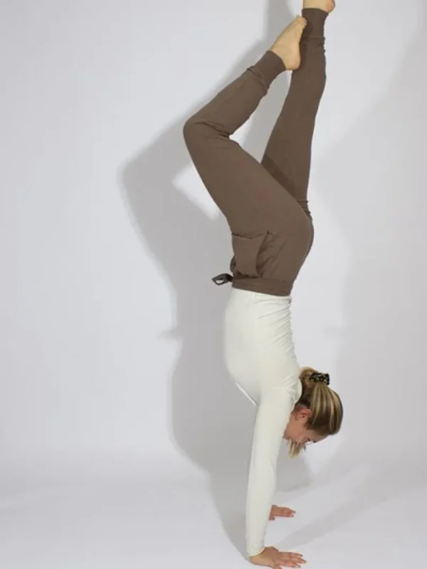 Dansebutikken Yogamii bløde brune bukser til træning> Pilates Bukser/leggings | Yogabukser